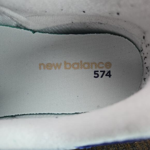 New Balance 574 Mens Size 12 D Running Shoes U574SPB Gray Blue White - Picture 11 of 11